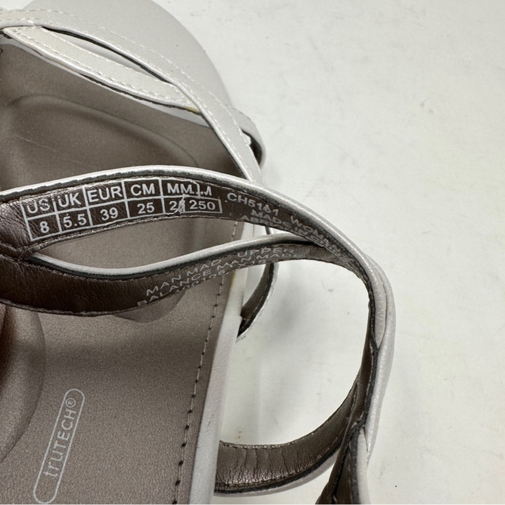 Rockport Women’s Zandra Anklestrap Pearl Sandals Size 8 TotalMotion EUC no box - Picture 10 of 11